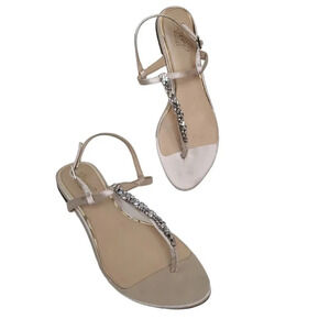 Jewel Badgley Mischka Dafina Metallic Thong Sandal